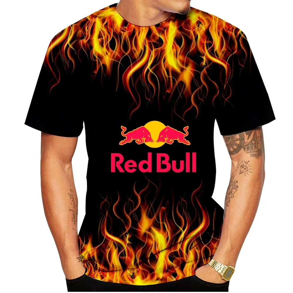 

Red Bull Colorful Cool T-shirt 3D Printing Racing Team Men's Short Sleeve Shirt Oversized Harajuku Top Outdoor Cycling Sportswea