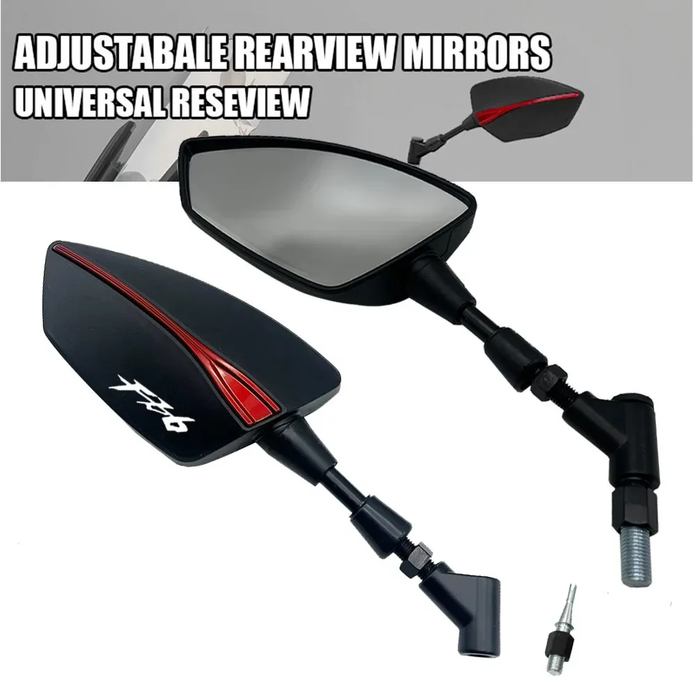 For YAMAHA FZ6 FZ6S FZ6N Fazer Motorcycle, Motorcycle accessories, High-definition side mirrors, Rearview mirrors, Universal ver