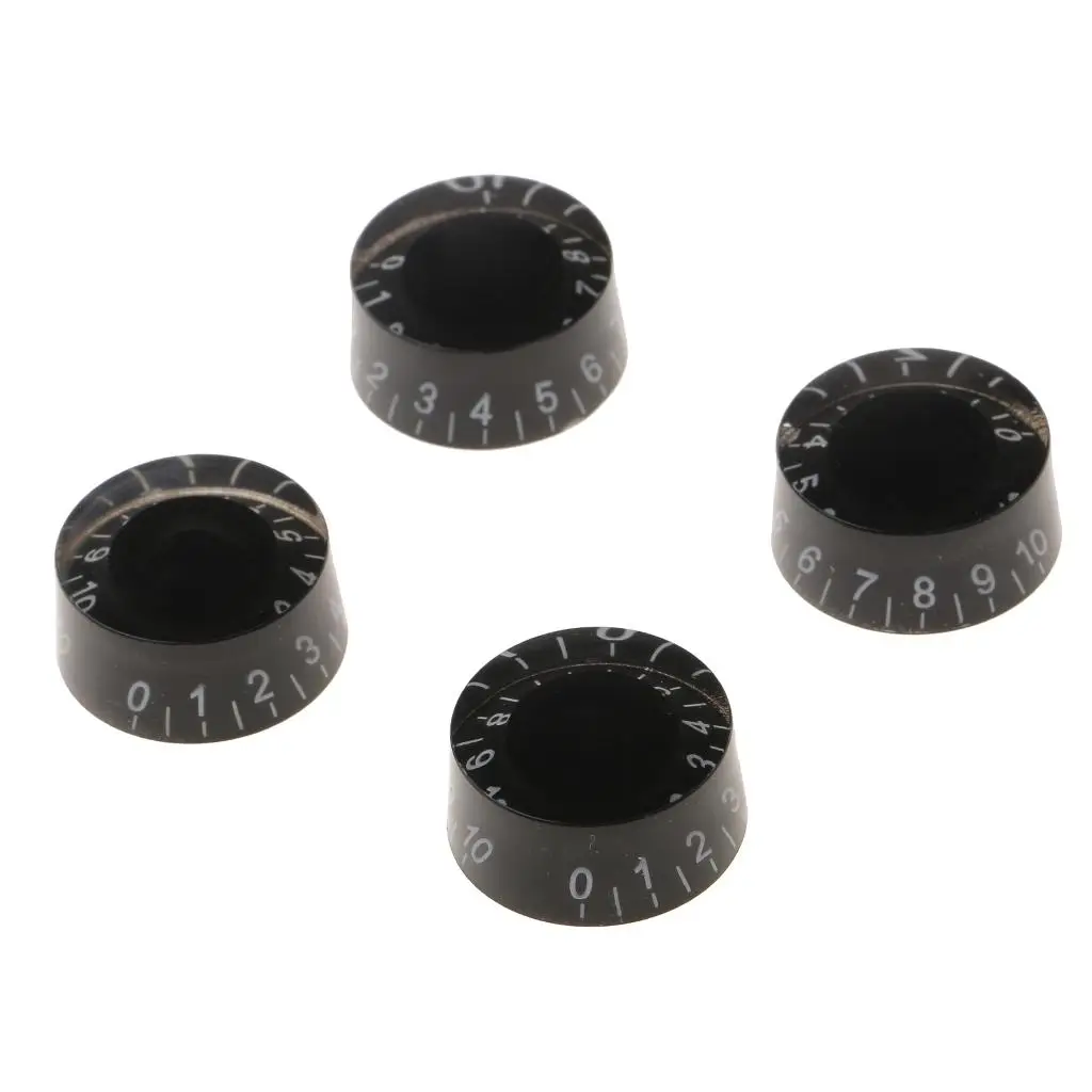 Set of 4pcs Plastic Guitar Speed Control Knobs Stringed Instruments Parts For Guitar Replacement Accessories