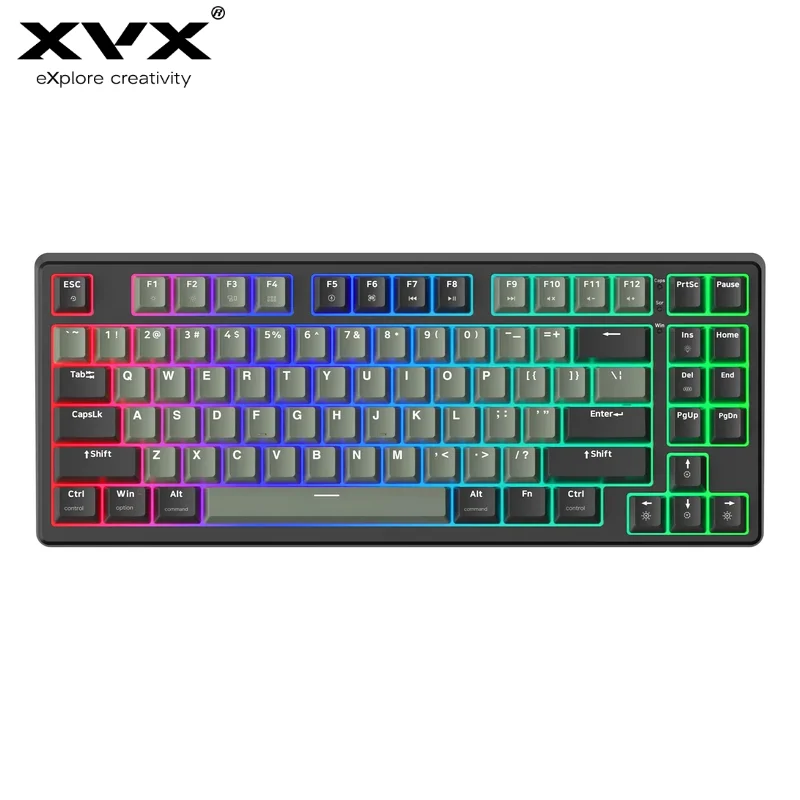 teclado para jogos xvx quick trigger g75 interruptor magnetico dedicado teclado mecanico com fio 75 01