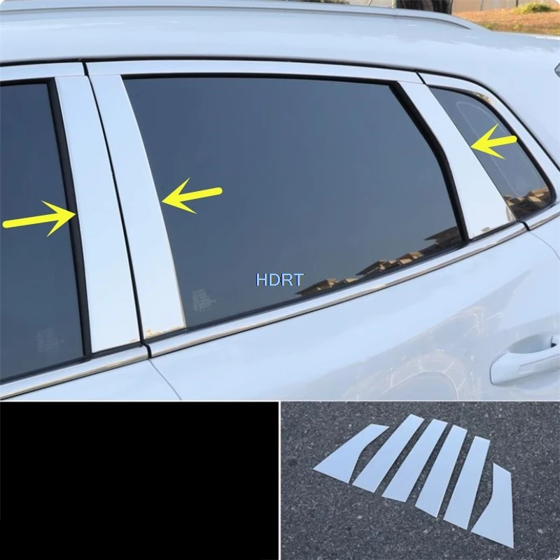 Car Style Window Pillar Door Center Column Cover Protector Decoration Accessories Exterior Sticker For Changan CS55 Plus 2022 +