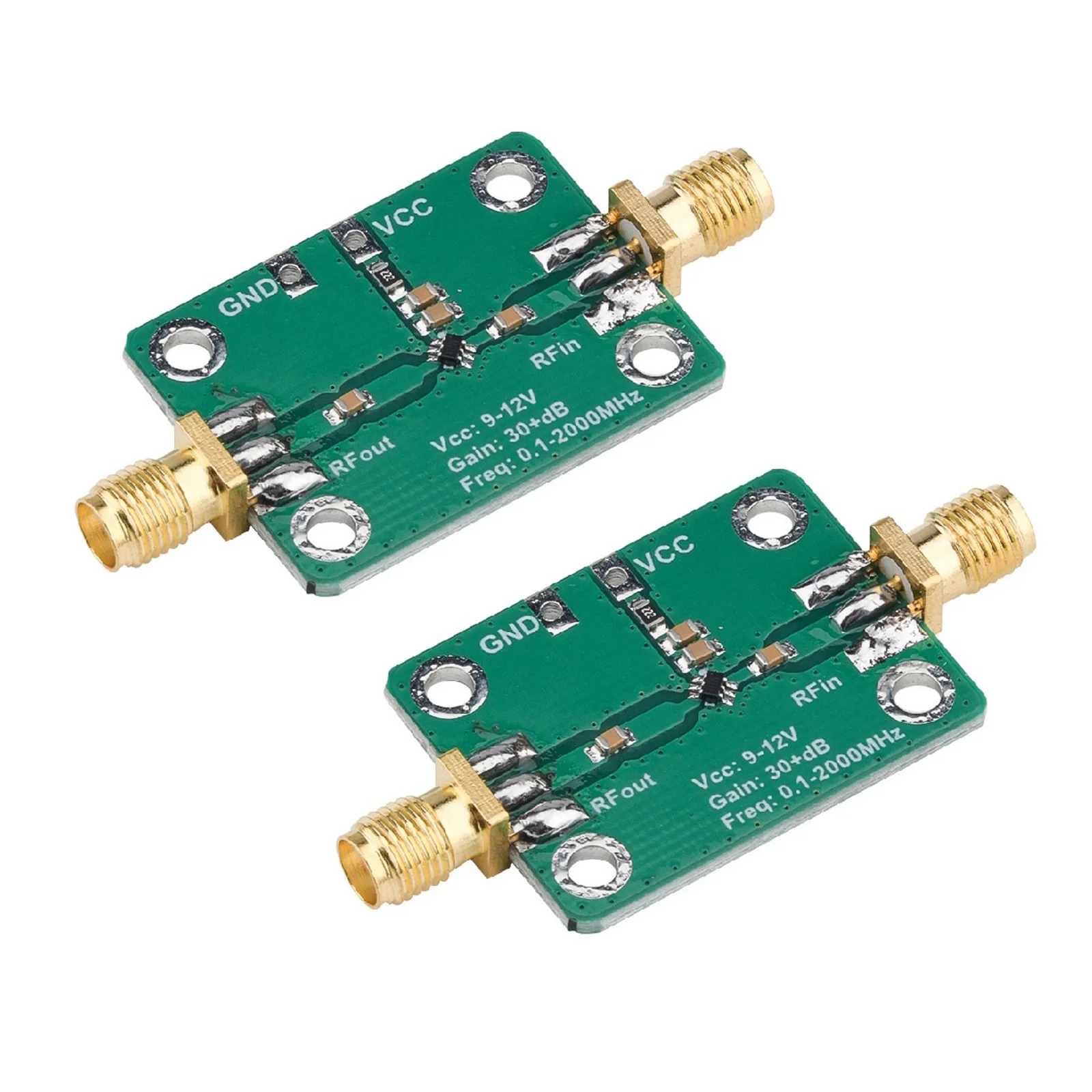 0.1-2000MHz RF Wideband Amplifier 32dB Low Noise Circuit Module for Shortwave FM Radio CCTV Receiver Antenna Signal Booster