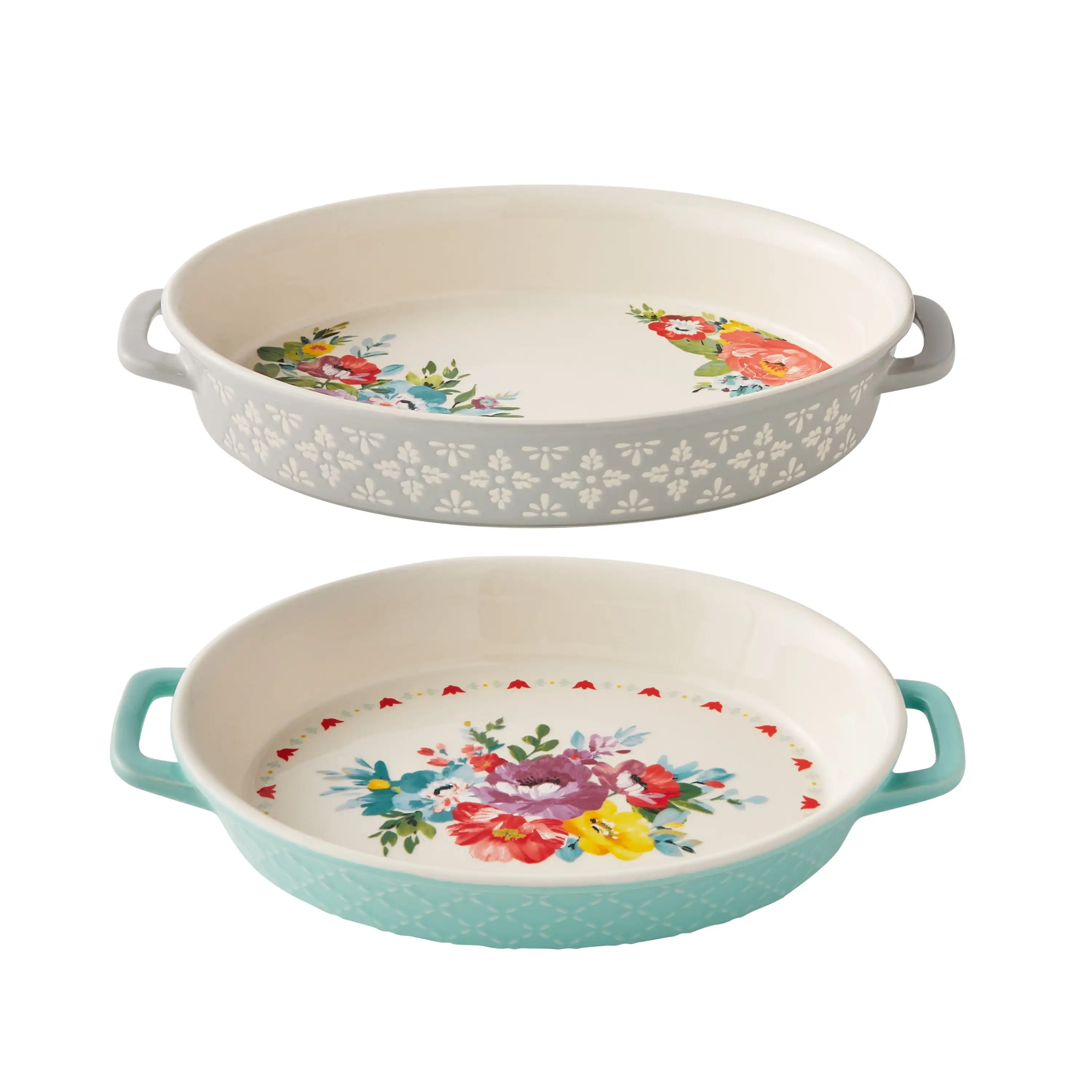 

Sweet Romance Blossoms 2-Piece Oval Ceramic Baking Dish