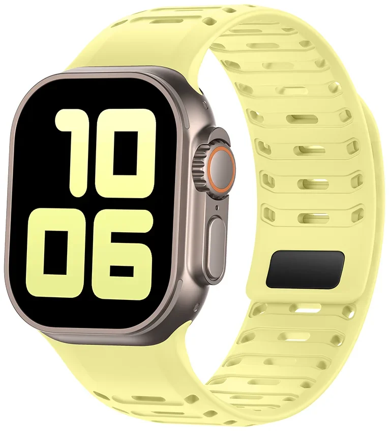 애플 워치 울트라 3-2 49mm용 마그네틱 실리콘 스트랩 스포츠 팔찌 iWatch 시리즈 11 10 9 8 7 6 5 SE 3 46mm 45mm 44mm 밴드