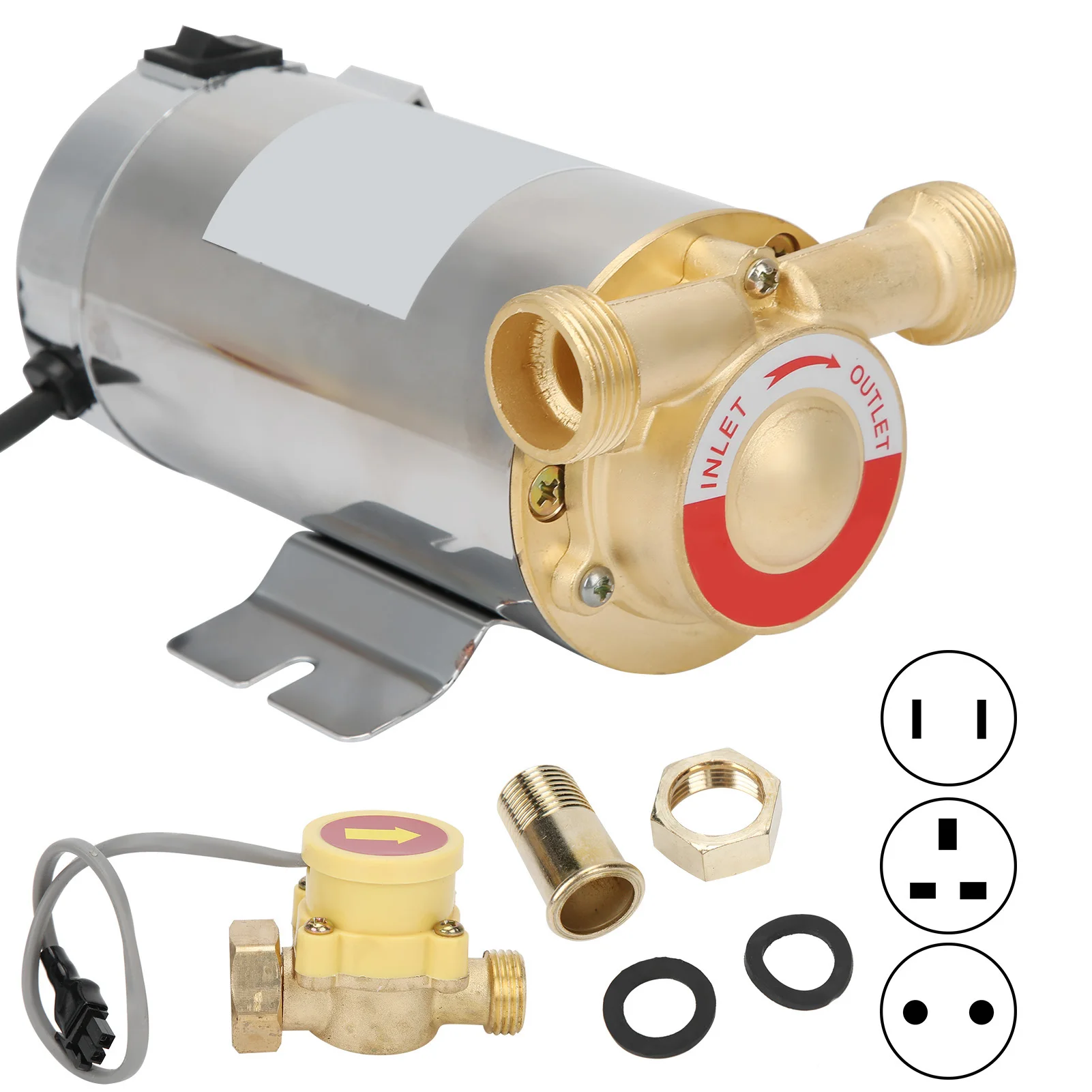 Pompa booster Kit pompa di alimentazione scaldabagno per doccia domestica piccola automatica 100W‐100 Pompa scaldabagno Piccola pompa booster