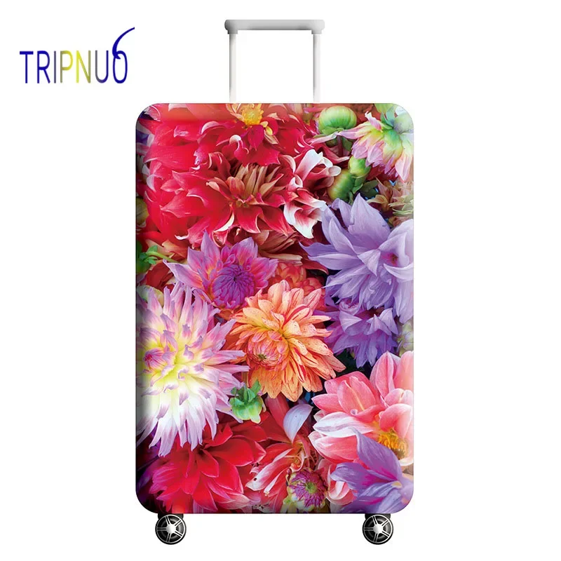 TRIPNUO Peacock Luggage Cover Travel Accessories 18-32 Inch Travel Trolley Dustproof Suitcase Protective Cover Elastic