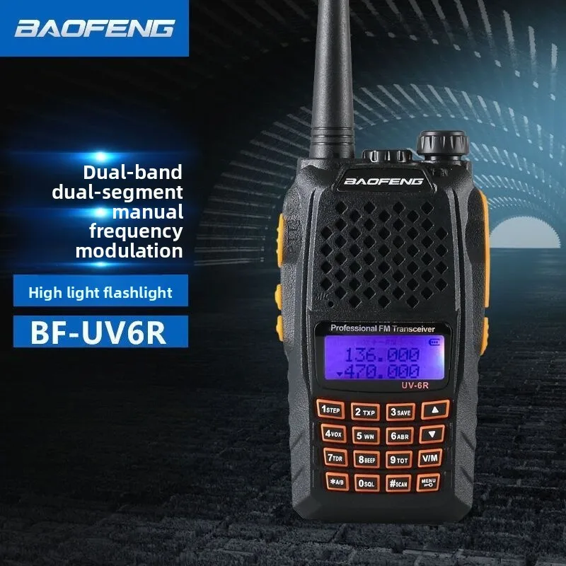 Baofeng BF-UV6R High Power Walkie Talkie Wireless FM Handheld Radio Anti-Interference for Outdoor Road Trip Construction