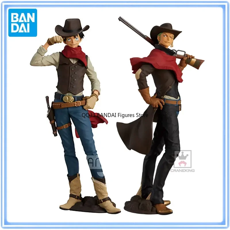 

Оригинальная фигурка BANDAI ONE PIECE Cowboy Monkey D. Luffy Nami TREASURE CRUISE WORLD JOURNEY, настольные украшения, модель