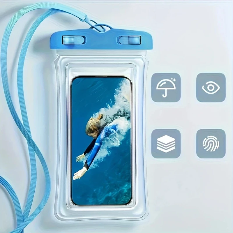 Full View Waterproof Case for Phone Underwater Snow Rainforest Transparent Dry Bag Swimming Pouch Big Mobile Phone Covers view 4
