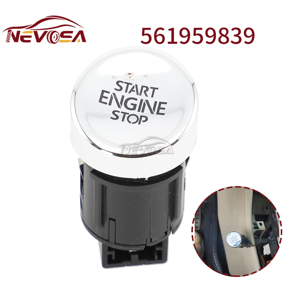 

561959839 New Car Engine Start Stop Button Switch For VW Passat 2010-2015 561 959 839 Fit US Model Only