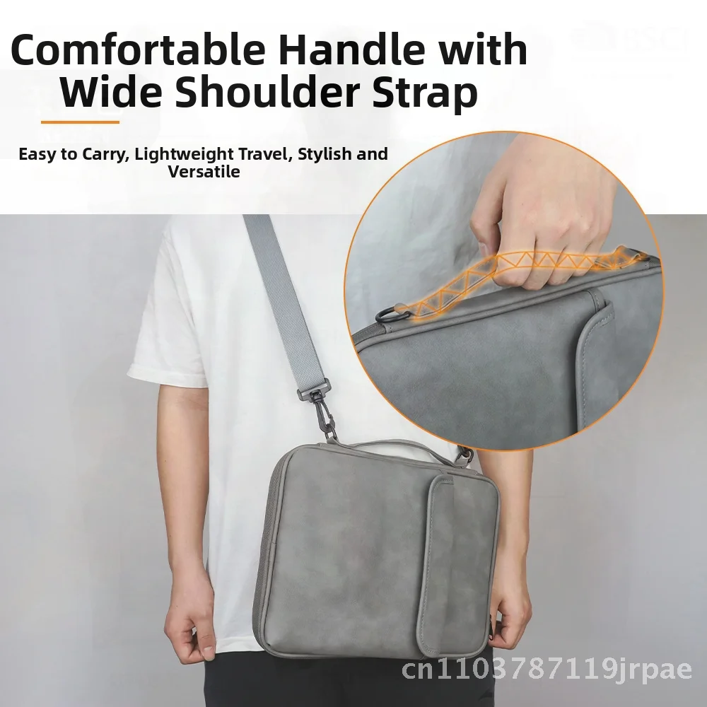 

Большая вместительная водонепроницаемая сумка для хранения планшета из искусственной овечьего материала через плечо, антисейсмический портативный чехол для 13 дюймов унисекс