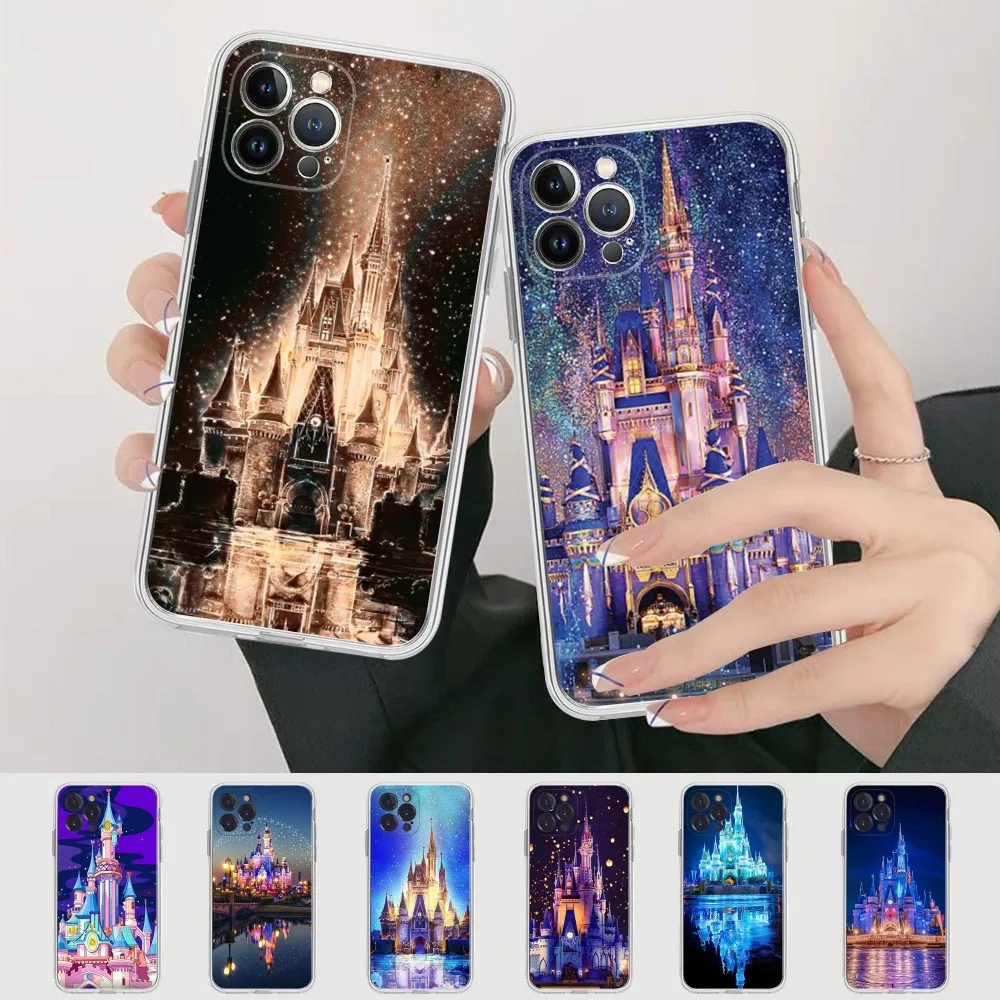 Disney Castle Phone Case For iPhone 15 14 11 12 13 Mini Pro XS Max Cover 6 7 8 Plus X XR SE 2020 Funda Shell