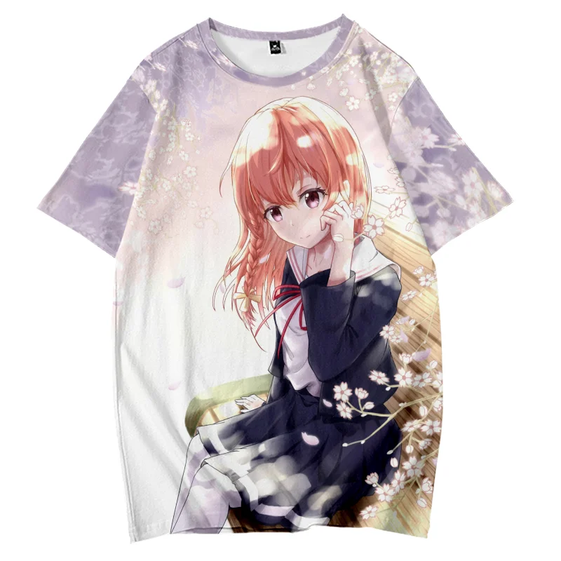 Rent A Girlfriend Anime Short Sleeve T-Shirt Casual Sweatshirt Adult COS Full Color Plus Size Fashion Clothes