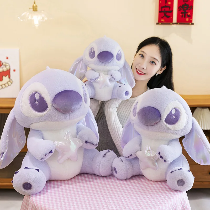 50 سنتيمتر Kawaii نجوم غرزة ألعاب من نسيج مخملي الكرتون لطيف الأرجواني دمية غرزة ليلو Plushies لينة وسادة محشوة كبيرة الحجم وسادة طفل هدية