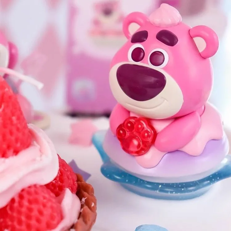 Disney-Cute Strawberry Bear Blind Box, Handmade Toy, Boneca Feminina, Presente de Aniversário, Lovely Girl, Desktop Ornamento, Bonito, 6 pcs