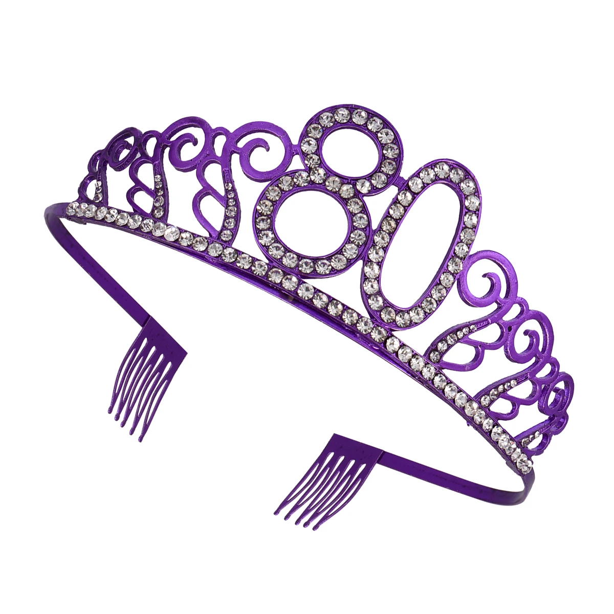 

Birthday Crown Hair Accessories Elegant Headdress Women Tiara Delicate Headwear Number Decoration Cake Decor Brightness Jewelry