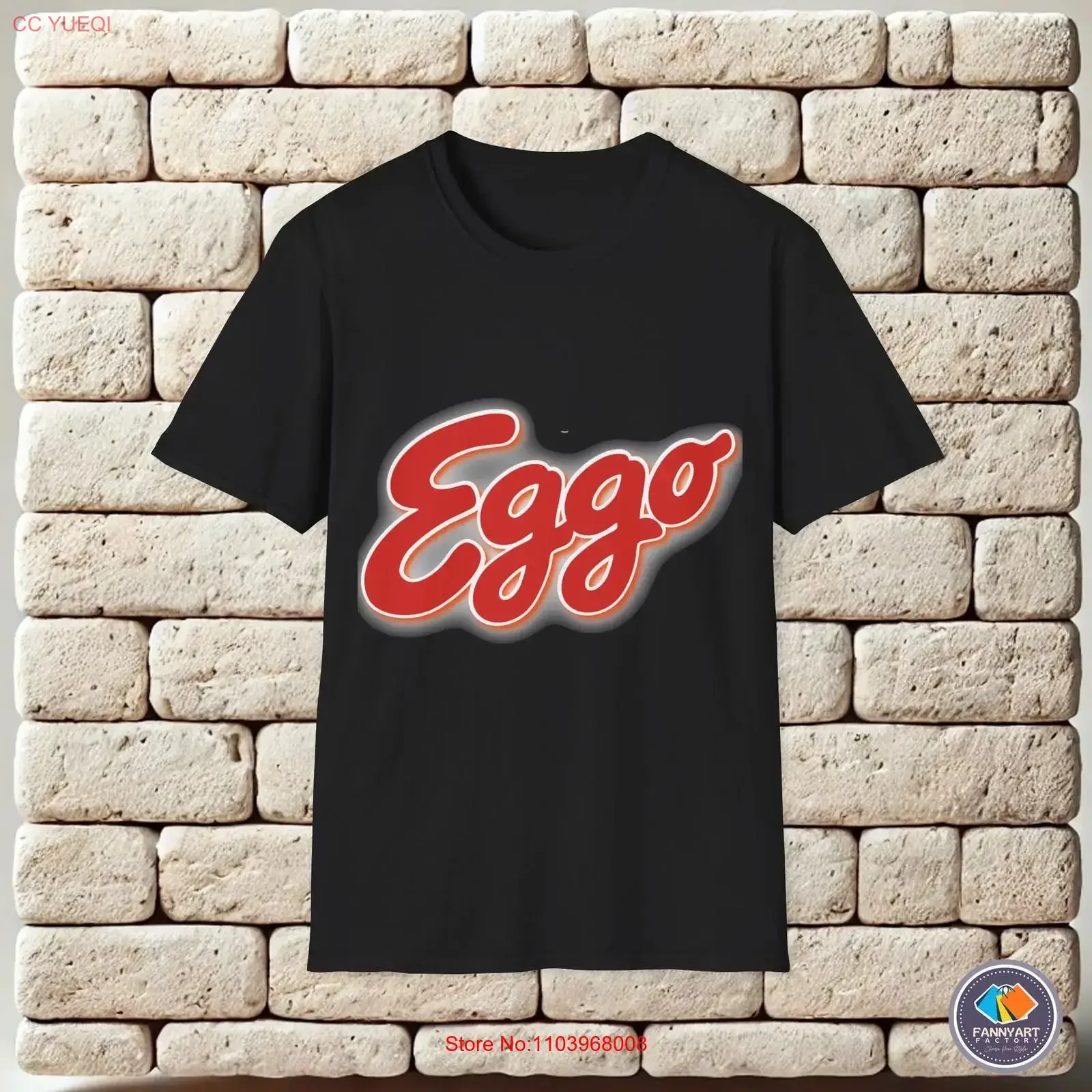 Camiseta com logotipo Eggo vintage, lavada, versátil, elegante, macia, ligeiramente respirável, para uso diário, gráfico, streetwear masculino