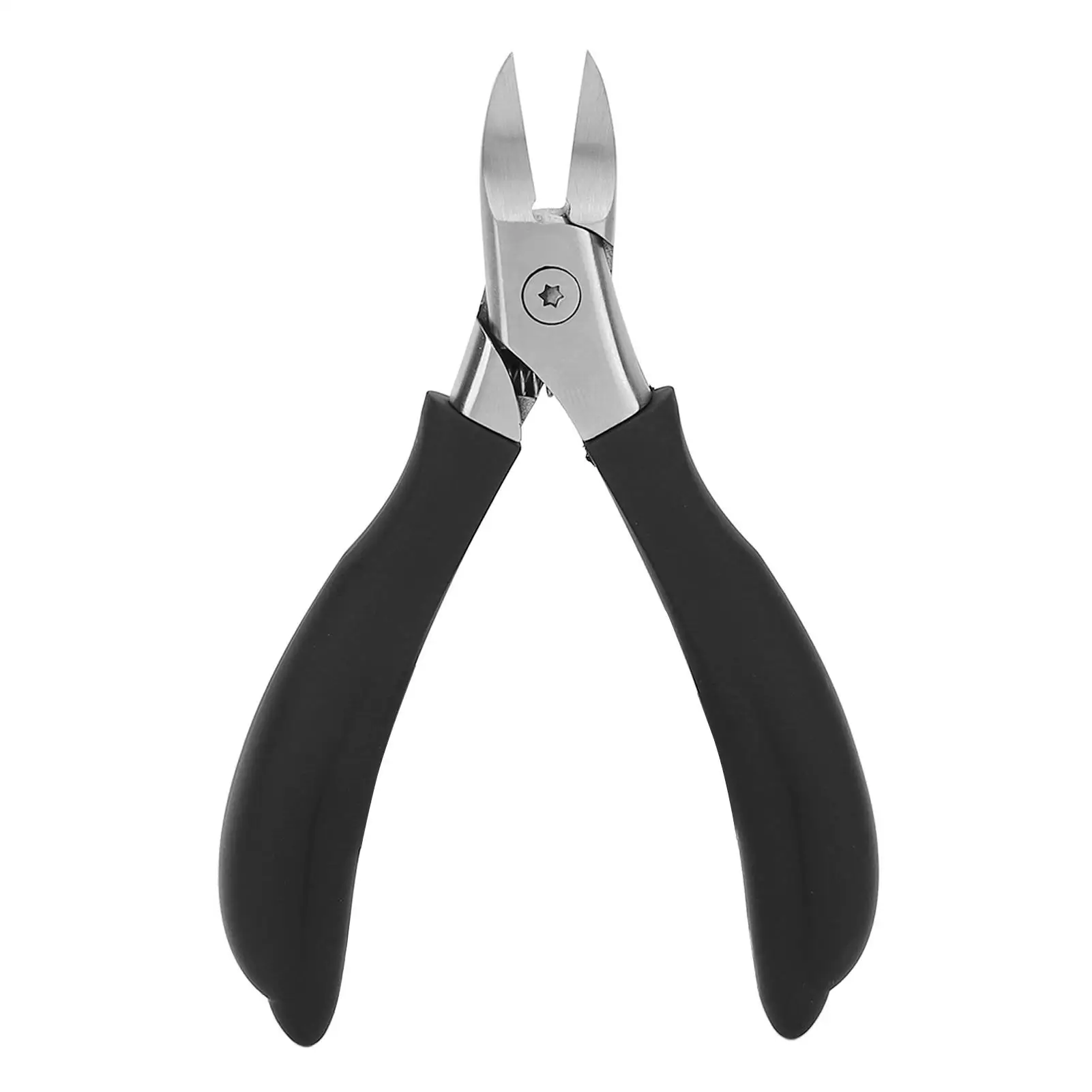 Rustproof Stainless Steel Ingrown Toenail Clippers with Curved Blades & Nonslip Handle - Heel File Tool