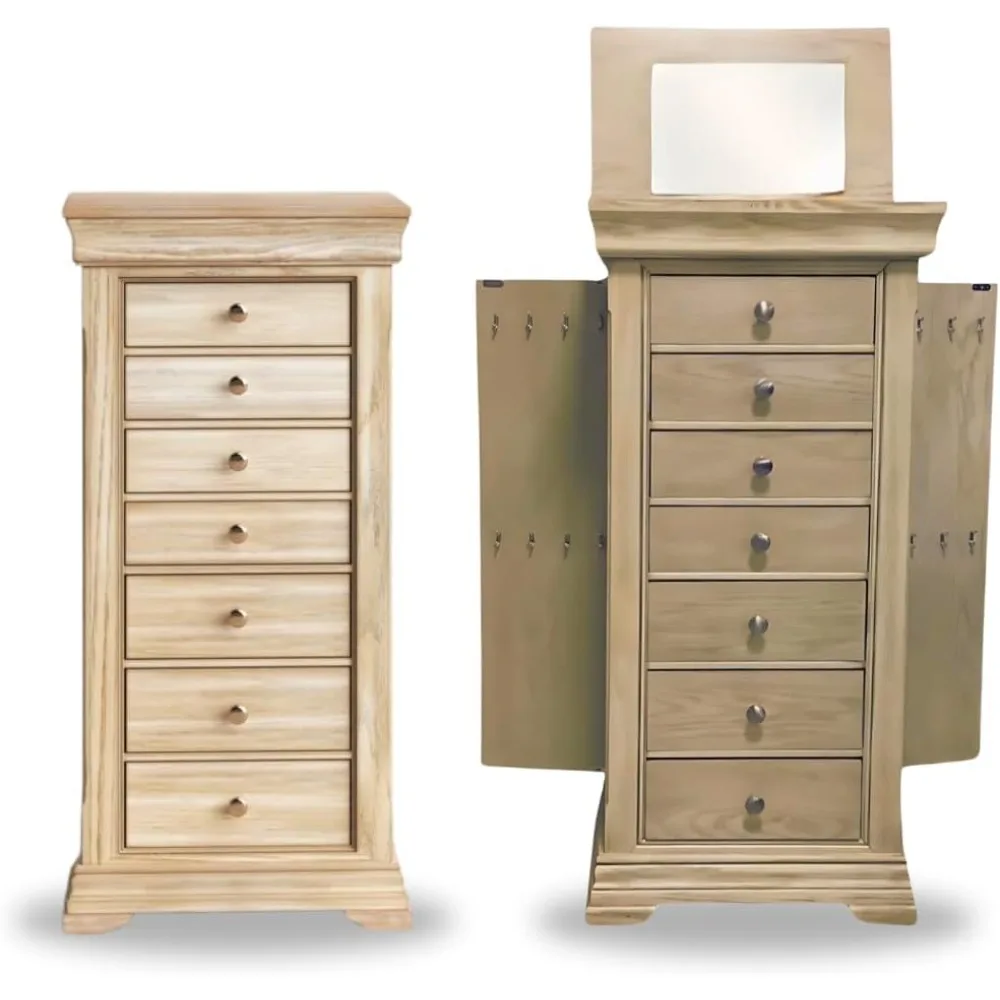 

Jewelry Storage Organization Armoire, Taupe Mist