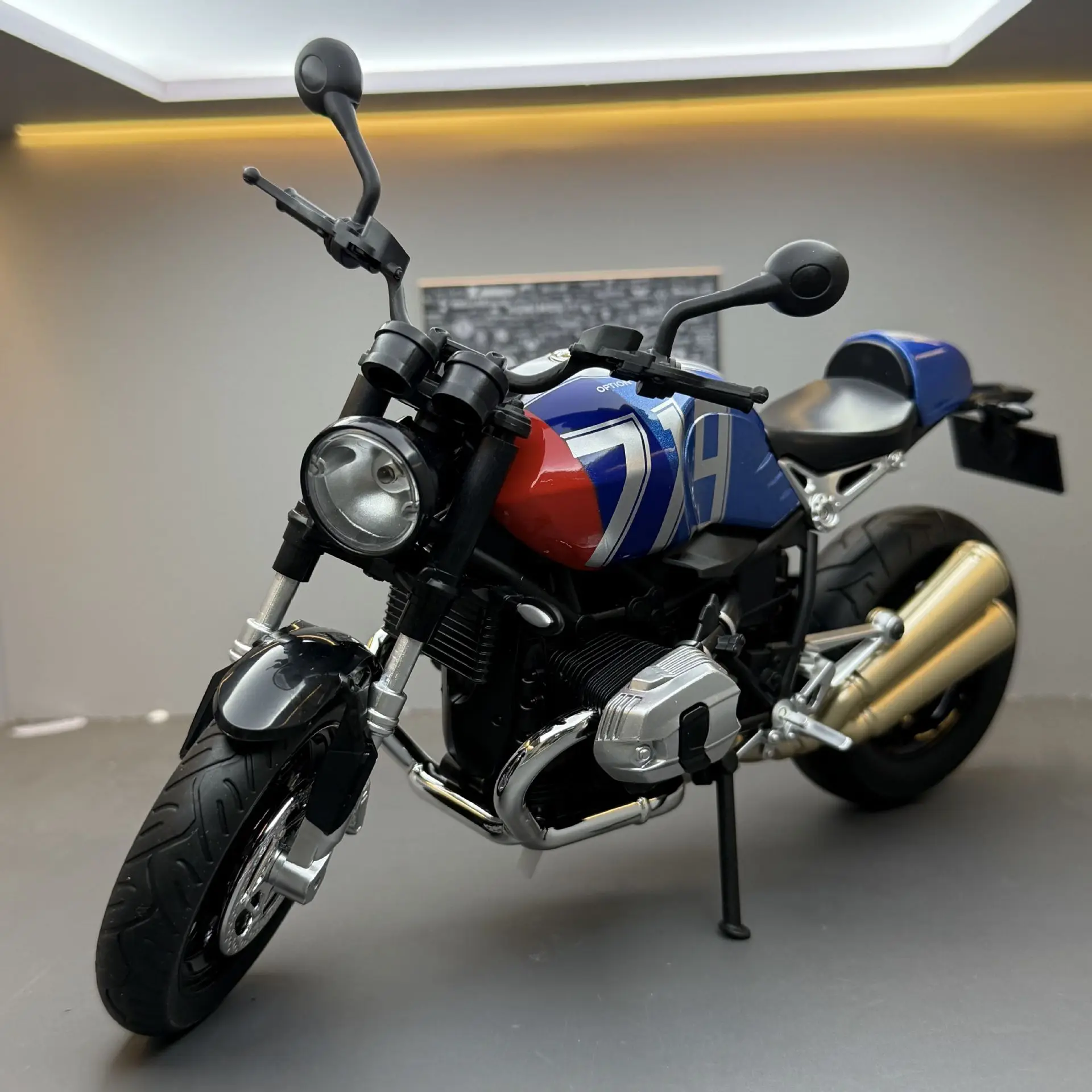 

Моделирование 1:9 латте мотоцикл звук и свет раздвижной детский игрушечный автомобиль модель звукового эффекта орнамент детский подарок игрушки