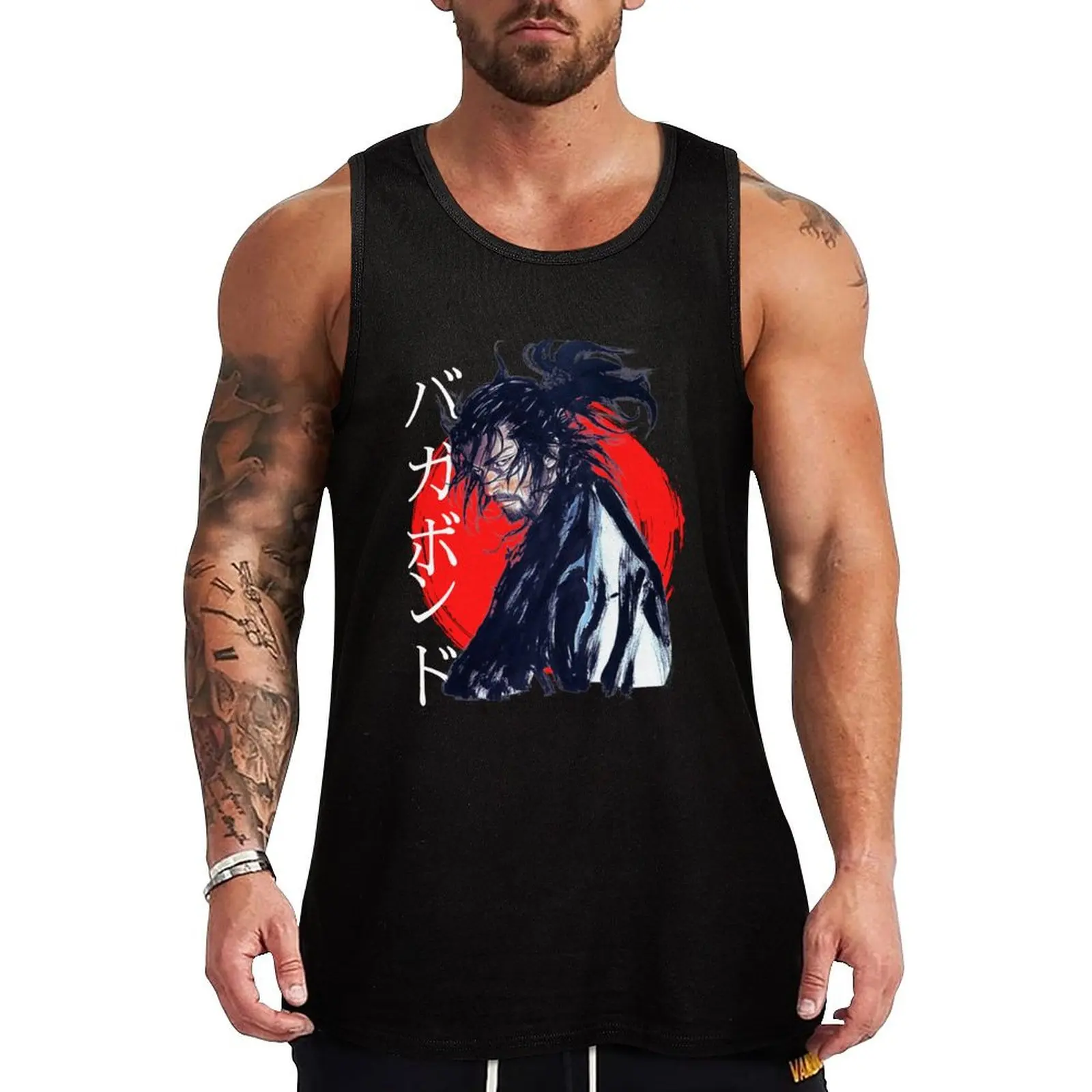 

Japanese Swordsman - The History Of Vagabond Tank Top male top sleeveless jackets Fitness men clothing