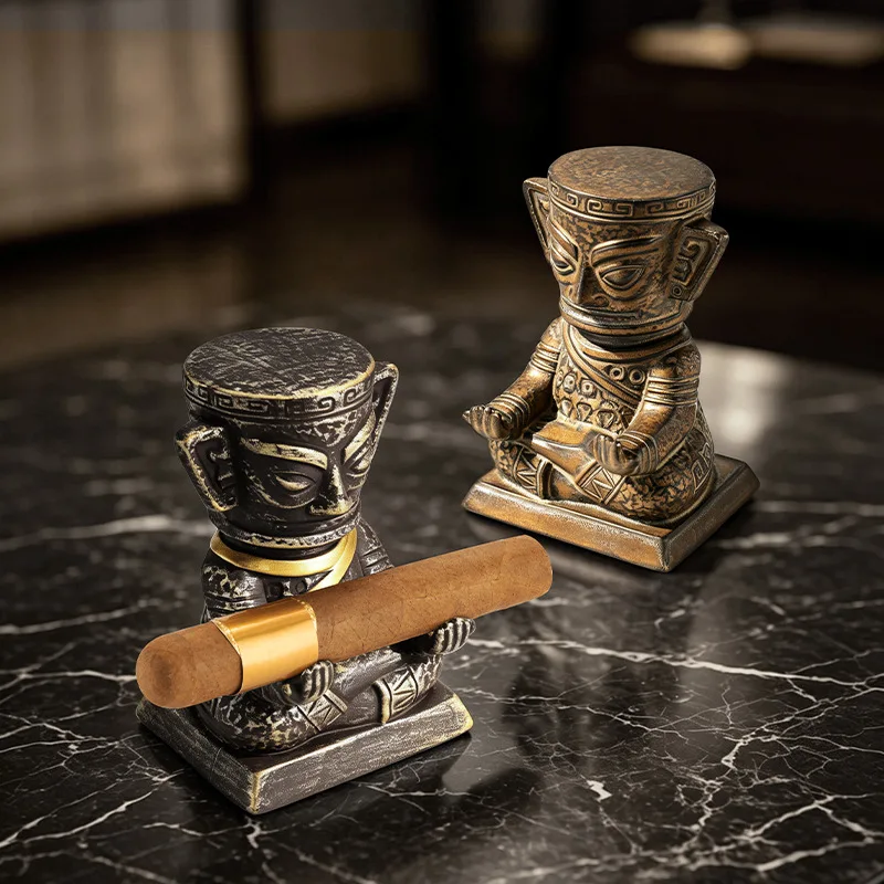 

Men's Cigar Holder Creative Cigar Stand Office Desk Accessories Porcelain Personalized Bronze Statue Home Decoration To Samsung