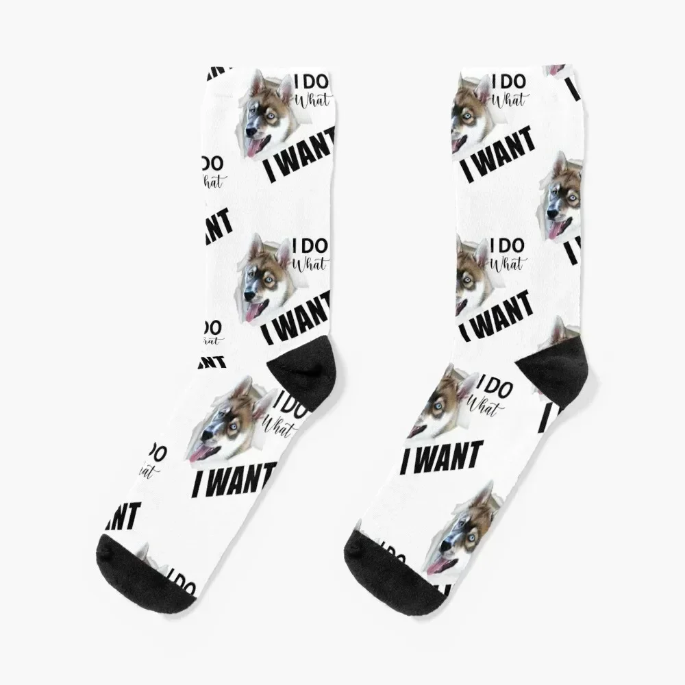 Siberian Husky. I do what I want Socks football Wholesale Stockings Boy Child Socks Women's