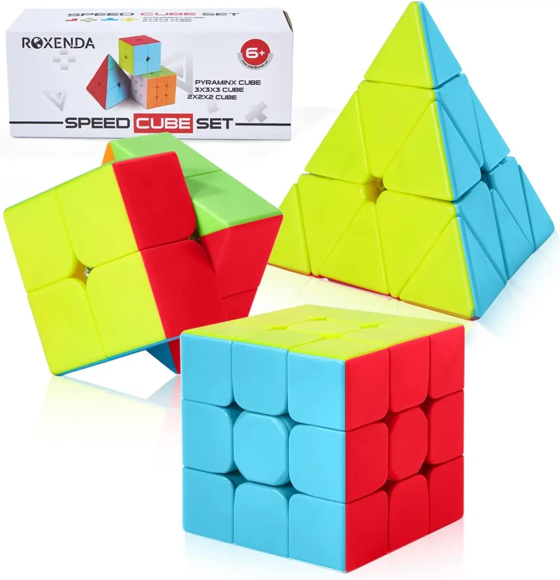 

Набор скоростных кубиков-пирамид 2x2x2 и 3x3x3, гладкие кубики-головоломки без наклеек для детей и взрослых