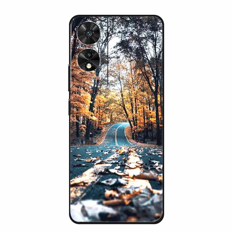 Soft Forest Cover for TCL 505 Case TPU Flower Wolf Silicone Phone Cases for TCL505 Covers Shockproof Fashion Cute Printed Shell