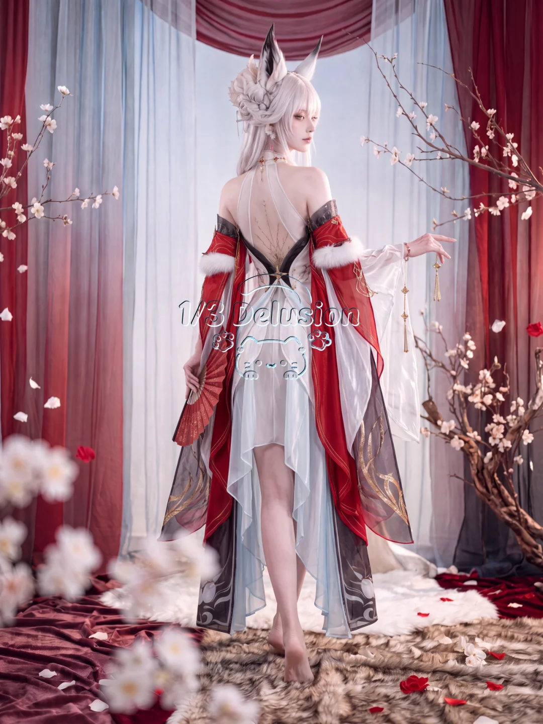 Wuthering Waves New Resonator Hsin Moon Fox Star Cosplay Full Set Sexy Chinese Style Fox Lady Costume 1/3 Delusion