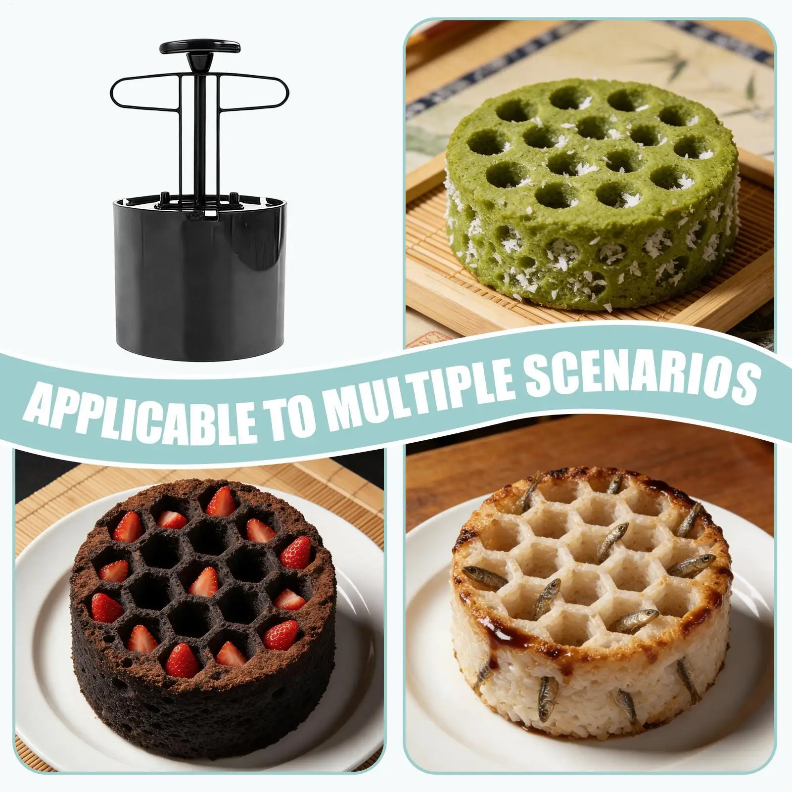 

Household Honeycomb Coal Mold Honeycomb Cake Mold Rice Cake Honeycomb Mold For Kitchen Cooking Beginners Baking Briquette Mold