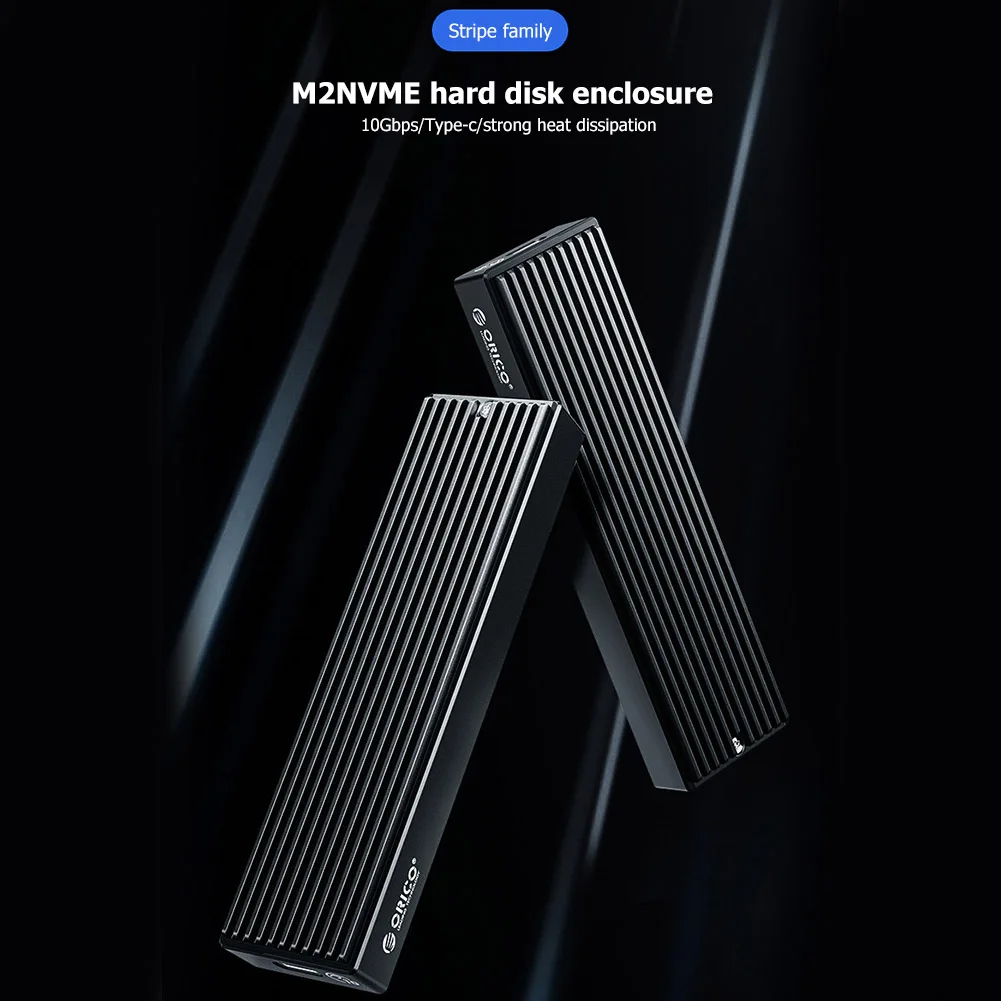 حافظة HDD مع حقيبة كابل USB جديدة M2PV-C3 10/5Gbps M.2 NVME SSD الضميمة Type-C حافظة محرك الحالة الصلبة