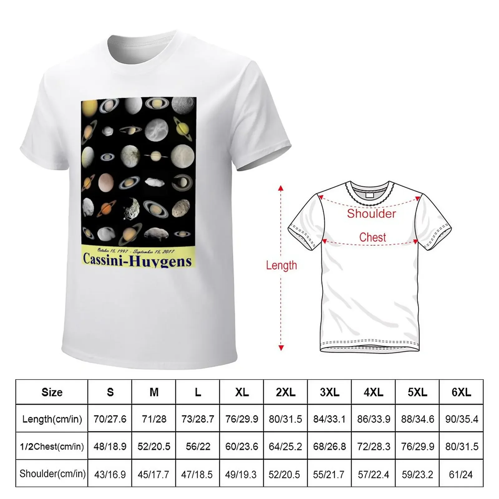 Cassini-Huygens T-Shirt vintage cute clothes customizeds mens t shirts