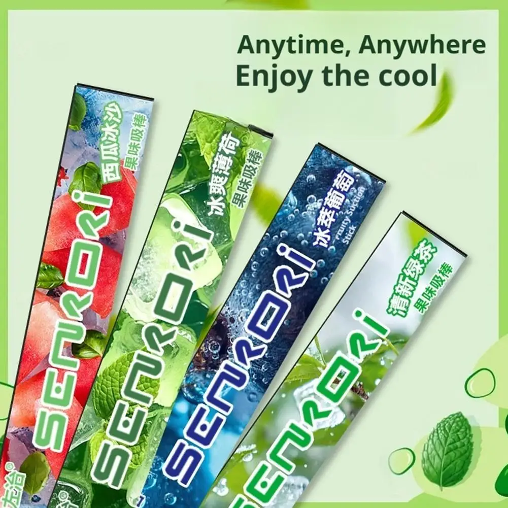 6 Flavors Fresh Fruit-Flavored Chew Stick Relieves Stress for Quitting Smoking Relieving Anxiety Quit Smoking Stick