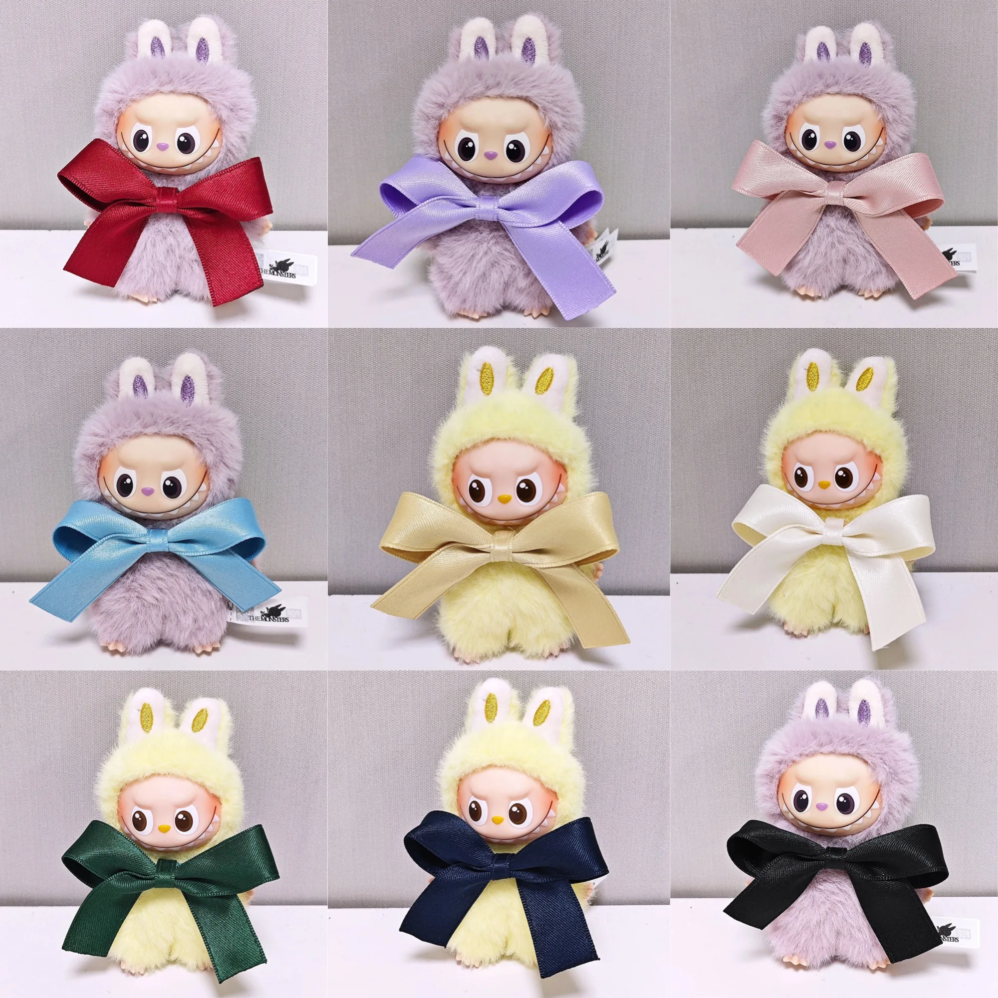 

10 см Mini Labubu 4,0 кукольная одежда 4-го поколения Labubu с милым бантом, зимние рождественские наборы для Mini Labubu