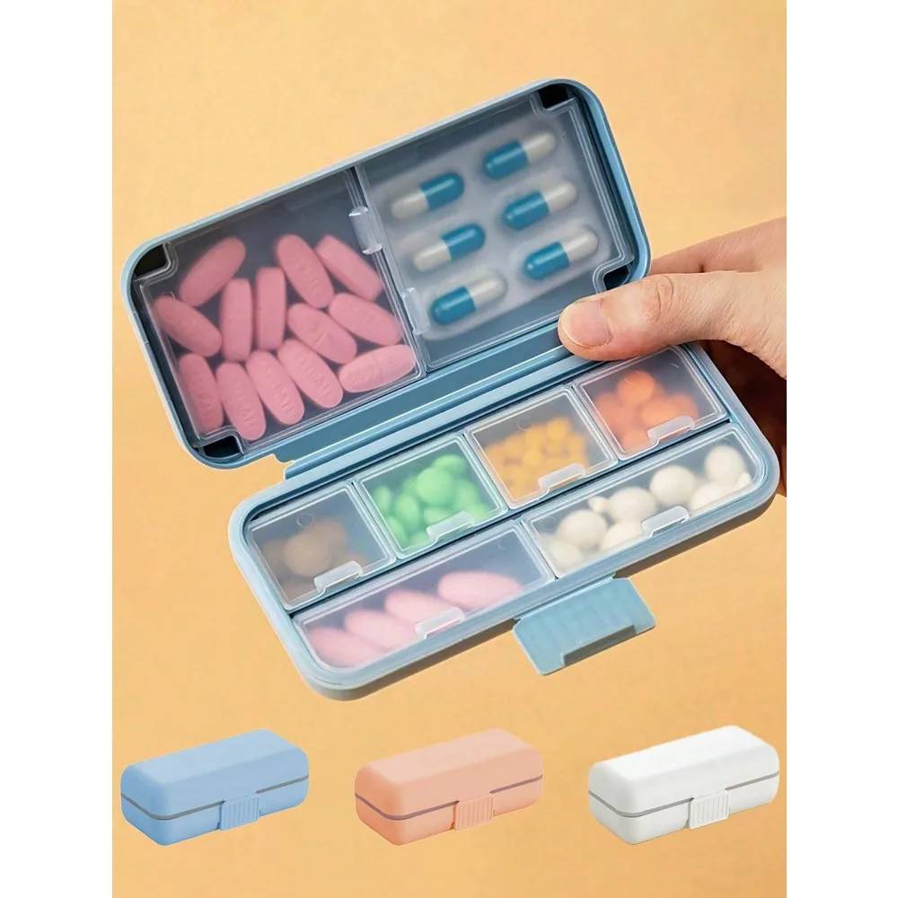 

Portable Pill Storage Box 8 Girds Moisture Proof Pill Organizer For Men And Women Daily Pill Box For Vitamin Medicine Medication And Supplement Pill Container Dorm Home Camping Outdoor Hiking Travel Back To School Essentials Accessories