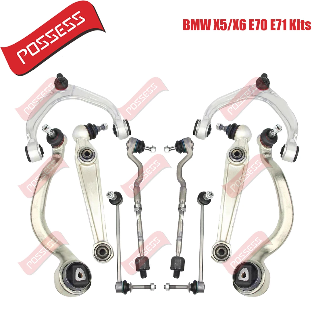 

10 шт., комплекты рулевой тяги стабилизатора передней подвески в сборе для BMW X5 X6 серии E70 E71 E72 30d 40i Hybrid xDrive