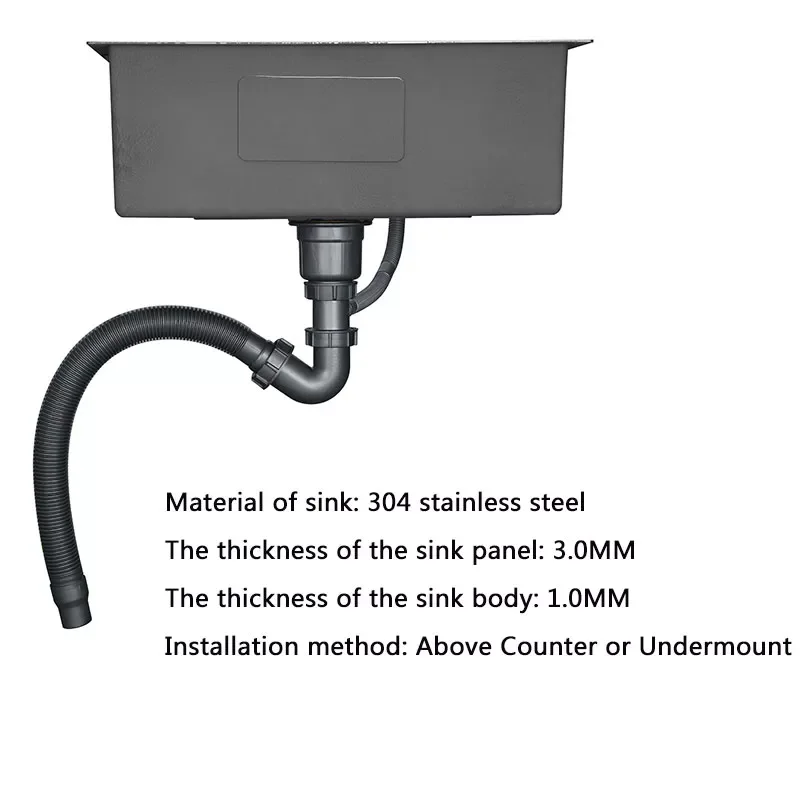 Imagem -05 - Pia de Cozinha Preto Fosco Acima do Balcão ou Under Mount Vegetable Washing Basin Novos Acessórios de Cozinha Bacia de Luxo
