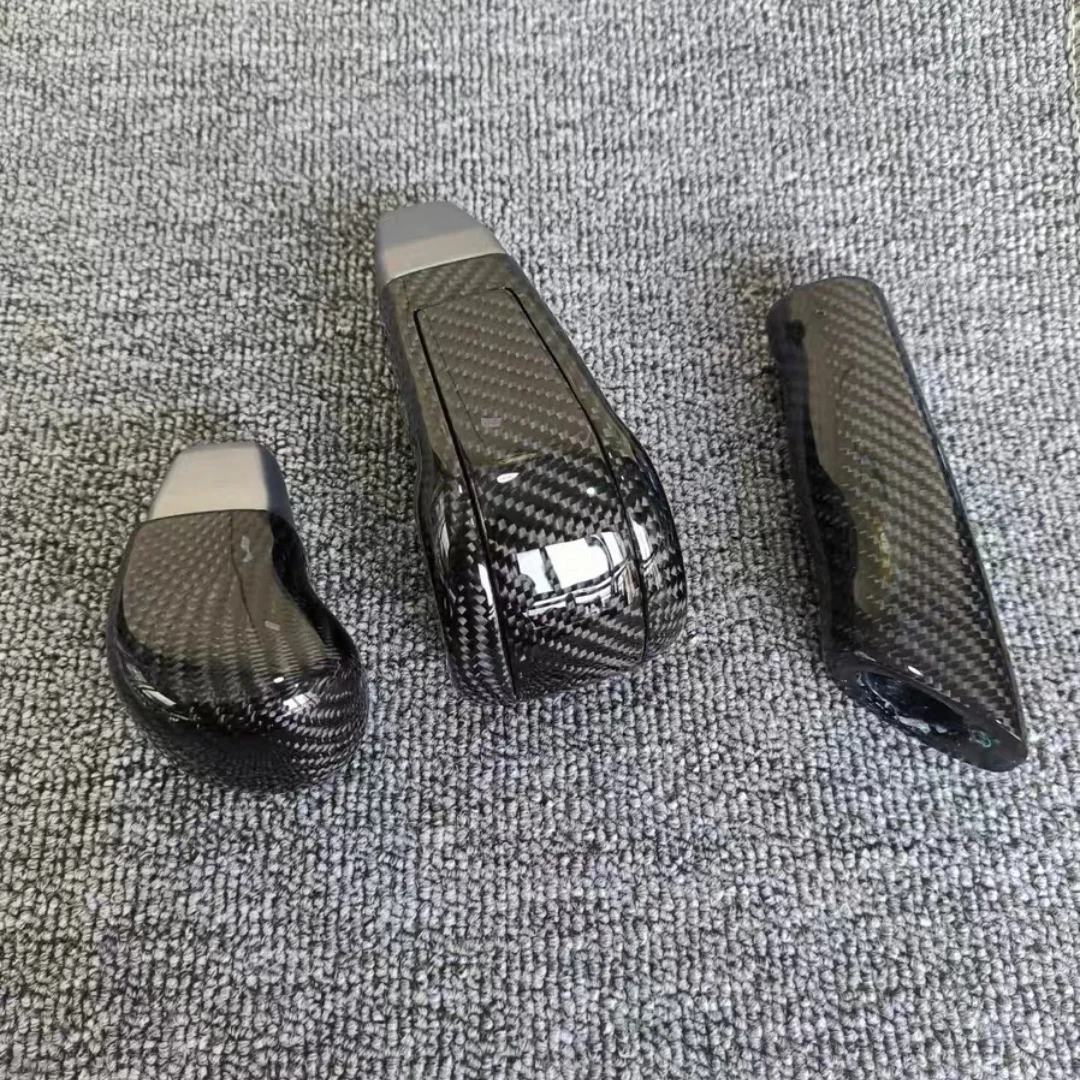 Real Carbon Fiber Gear Shift Knob Gearbox Transfer Case Handle For Mitsubishi Montero Pajero Shogun V93 V97 V87 Replacement