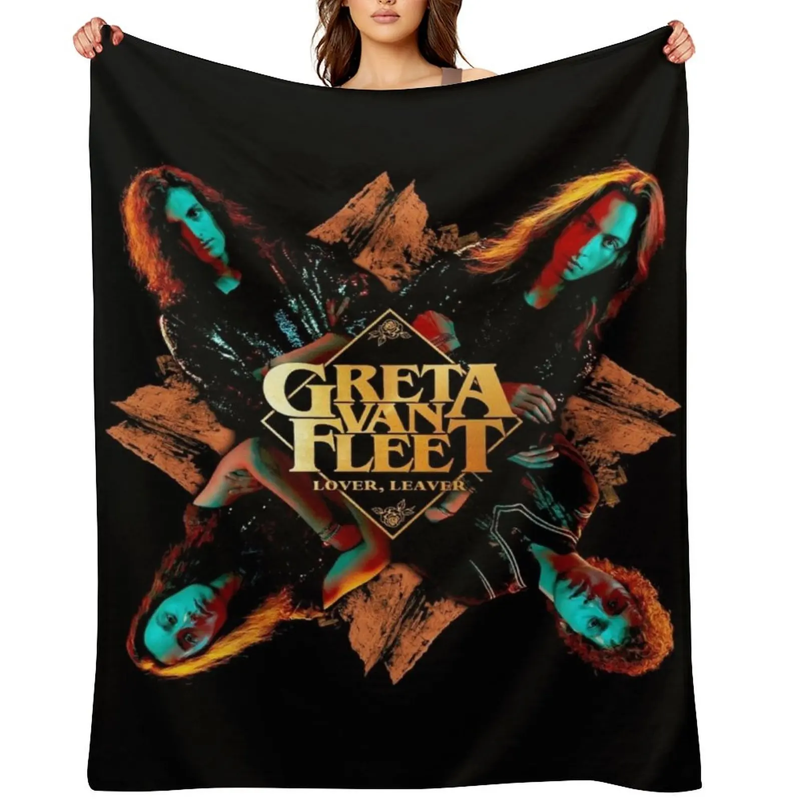 ddf3424 greta van fleet, greta van fleet,greta van fleet,greta fleet, greta fleet,greta fleet Throw Blanket Decoratives Blankets