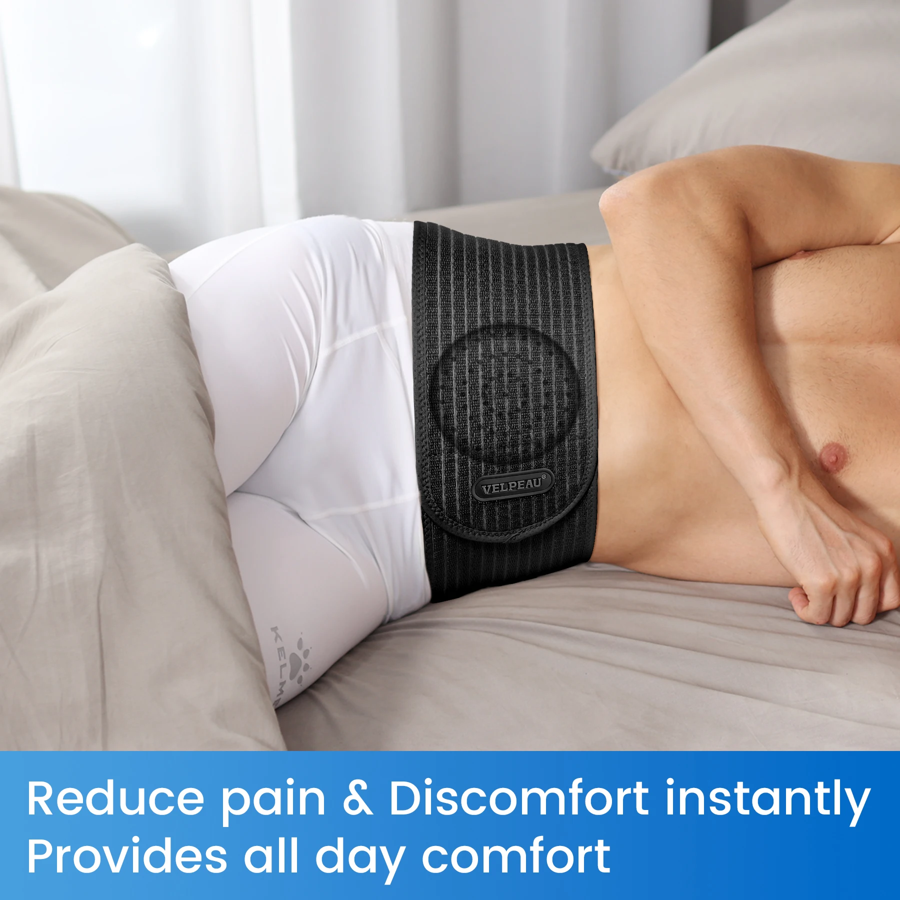 Adjustable Abdominal Hernia Belt with Compression Pad