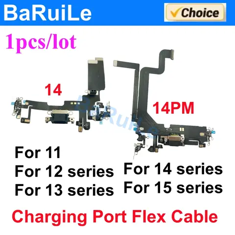 1 pièces USB chargeur Port Flex pour iPhone 11 12 13 14 Pro Max Dock connecteur Microphone casque Audio Jack câble flexible