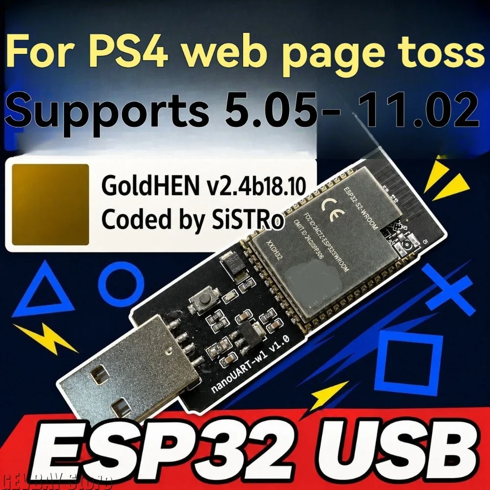 USB ESP32 Auto Hack Module Web Version Development Board Mod Accessory For PS4 5.05‑11.02 Firmware - view 2