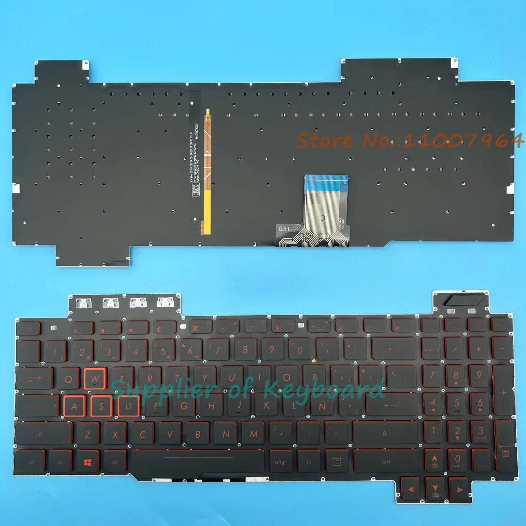 

НОВАЯ латинская испанская/английская клавиатура для ноутбука Asus TUF Gaming FX504 FX504GD FX504GE FX504GM с красной подсветкой