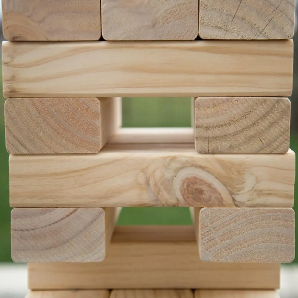 Classic Giant Wooden Tower Blocks Stacking Game with Nylon Carrying Case – Outdoor Yard Games for Adults, Kids, Boys, and Girls