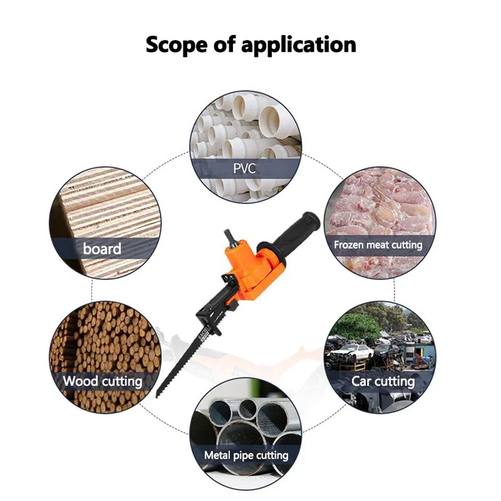 Electric Reciprocating Saw Power Drill Attachment Practical Electric Drill Modified Electric Saw Woodworking Cutting Tool