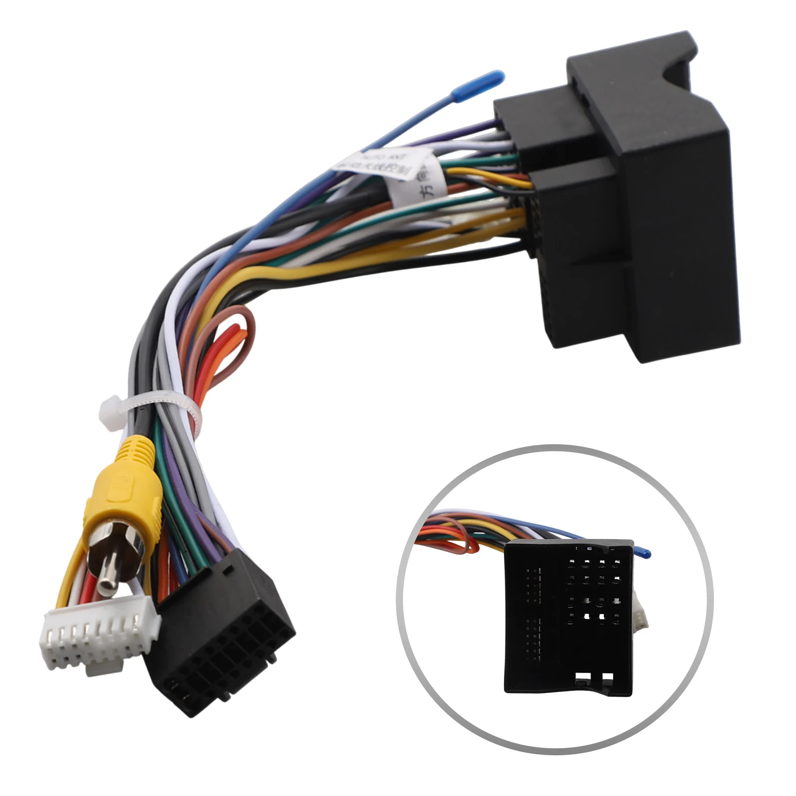 

16-контактный разъем, жгут питания, практичное использование, надежная работа, износостойкий, напряжение 12 В, ABS, конструкция, черный