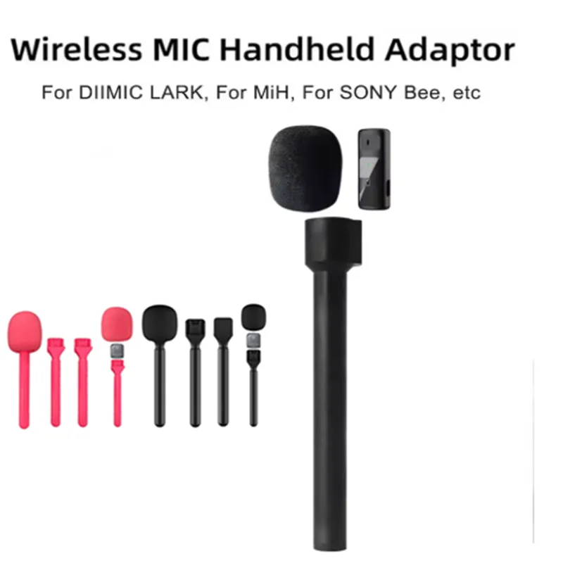 Wireless Microphone Handheld Grip Stick For DJI Mic Portable Wireless Mics Handheld Mount Adapter For Interviews Speeches