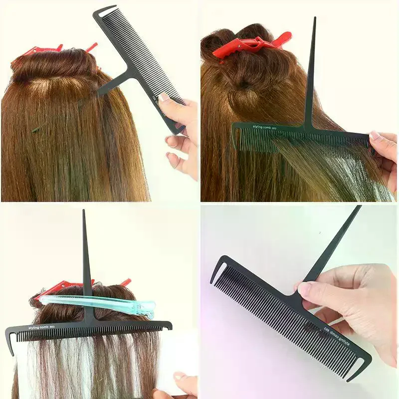 Hair Comb For Highlights Weaving Sectioning Tool For Foiling, Salon Hair Coloring Barber Stylist Teasing Accessories