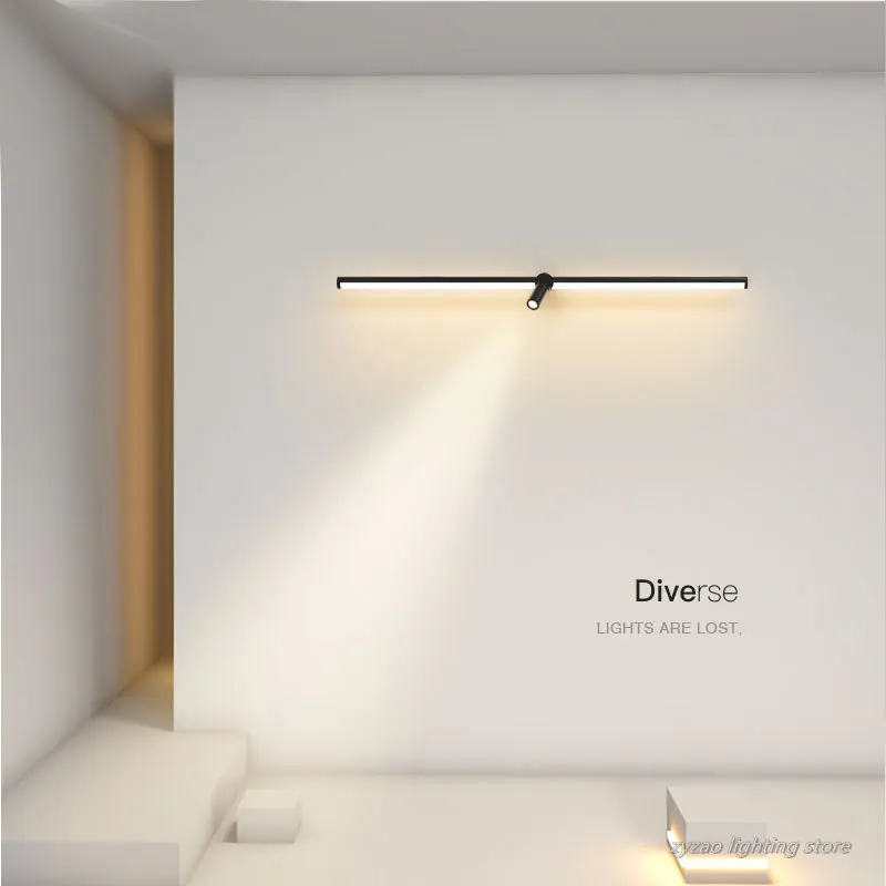Line LED Wall Vanity Lights Modern Simple Master Bedroom Creative Bathroom Dressing Table Bathroom Washbasin Lighting Fixtures